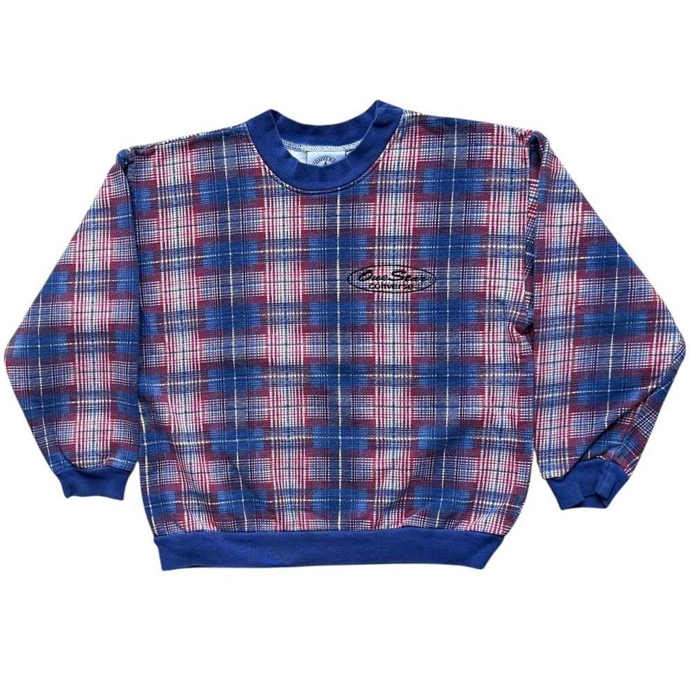 Converse One Star Vtg Plaid Sweatshirt Youth Size (6X)